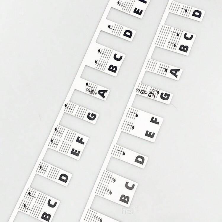 1pc Piano Notes Guide For Beginners, Easy To Install & Remove Piano Keyboard Note Labels, Thick Paper For 61/88 Keys Full Size, Removable With No Stickers Needed, New 2026 Gift For Boys, Girls, Birthday, Christmas - Multicolor - View 10