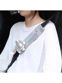 1pc Creative Personalized Car Seat Belt Shoulder Pad, Soft Protective Neck Cover, Suitable For Children, All Season, Extended Length