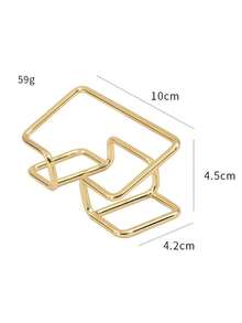 1pc Hollow Business Card Holder Creative Product Storage Box, Office Display, Ideal Gift, Multiple Colors To Choose From, Essential For Business Office, High-End Line Design Business Card Display Stand, Multiple Fashionable Colors To Choose From, Simple Desktop Vertical Business Card Holder