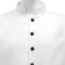 Bata de casulla para hombres, bata de iglesia, bata de coro, ministro, clero, púlpito litúrgico de 5 colores, disfraz de Halloween - Blanco - Ver 2