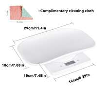 [Bestseller]1PC 10kg Easy-To-Clean ABS Material Small Pet Scale, Precise To 1g, LED Screen Digital Display Electronic Scale, Separate Design, Small In Size, Convenient For Storage, Supports Multiple Units Of G, Ml, Oz, Lb:Oz For Quick Switching, One-Click Weight Removal, Suitable For Weighing Various Items And Small Animals (Battery Not Included) - White - View 11