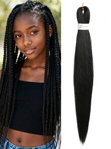 24 Inch Pre-Stretched Deep Purple Hair Extensions, 1 Piece, Suitable For Braiding & Cosplay (24 Inch (1 Pack), Deep Purple) - Multicolor - View 10