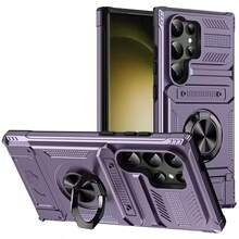 Heavy Duty Shockproof Hard Phone Case With Metal Stand And Card Slot, Compatible With Apple 17, 16, 15, 14, 13 Pro Max, Galaxy S25, S24, S23 Ultra Plus, FE, A14, A15, A16, A17, A25, A35, A55, A26, A36, A56, And Series - Purple - View 10