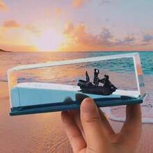 Black Pearl Pirate Ship Fluid Desk Decor - 1pc, No-Sink Nautical Craft For Home & Office, Perfect Gift For Cruise Lovers - Multicolor - View 2