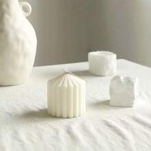 1/5pcs White Tapered Cylinder Aromatherapy Candle, Smoke-Free & Dripless, Suitable For Home Decoration, Home Ornament/Wedding Candle/Dinner Party/Church Candle/Emergency Ceremony/SPA, Festival Candle (White, Multiple Sizes)