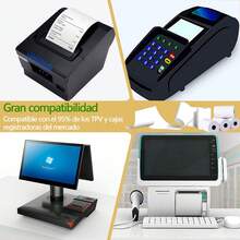 100 Rollos Térmico 57x40 mm Miniprinter,Recibo de  Impresora 58 mm,Xprinter, Ticket, Para impresora Portátil\u2026 - negro - Ver 3