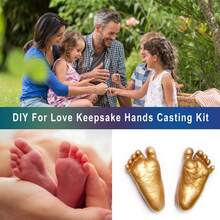 Couples Diy Hand Casting Kit Plaster Sculpture 3d Keepsake Handprint Footprint Creative Alginate Molding Powder For Babies Kids Friends Couples Diy Hand Holding Craft - Blue - View 11