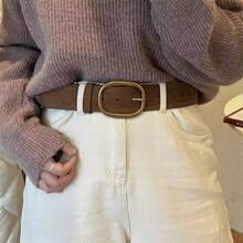 Retro Y2K Style Belt, New PU Leather Belt, Versatile For Jeans And Wide Pants, High-End