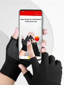 Wear-Resistant Full Palm Anti-Slip Nylon Dot-Coated Fingerless Breathable Work Gloves, Suitable For Express Packaging, Sorting, Outdoor Fishing, Fitness Cycling, Construction Work, Farm, And Garden Labor. If You Love Your Husband, Buy Him A Pair