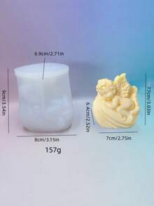 1 Stück Engel Kerze Silikonform, Schlafender Engel Kerzengießform, Rose Engel, Seife Gips Harz Gießformen, Heimdekoration Kunsthandwerk Geschenke - Engel - Übersicht 6