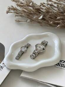 1pc Cloud Shaped Tray, Nordic Style Jewelry Storage Tray, Jewelry Collection Decorative Tray, Jewelry Display Tray, Women's Gift, Home Decor Bedroom Decor, Elegant Cloud-Shaped Ceramic Tray - Single Layer Luxury Jewelry And Perfume Display Stand, Jewelry Tray, Home Living Room Office Key Storage - Perfect Gift For,Cute Cartoon Shooting Props Jewelry Storage Plate Display Plate Gifts For Women, Back To School.