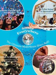 1pc Large Disco Ball Hanging Decoration, Mirrored Disco Lighting Ball For DJ, Club, Stage, Bar, Party, Wedding, Holiday - Stylish And Fun Silver Disco Sphere Decoration - 銀色 - 查看 8