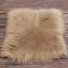 1pc Christmas & New Year Carpet, Autumn/Winter New Faux Fur Decorative Carpet, 5-7cm Pile Height, Brown Long Plush Decorative Carpet, Can Be Used As Window Sill Mat, Sofa Cushion, Bedroom Rug - Brown - View 10