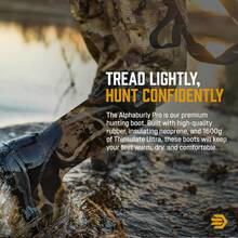 LaCrosse Alphaburly Pro 18" Insulated Hunting Boots For Men Featuring Waterproof Rubber, 1600G Thinsulate, And EVA Footbed, First Lite Cipher - Realtree Edge - View 7