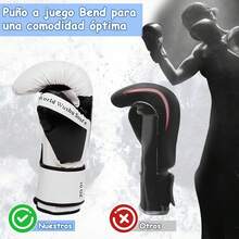 Guantes de Box Profesional, Guante de Entrenamiento para Adulto Boxeo Boxing Gloves Durable Transpirable Gloves MMA 12oz para Mujer Hombre Boxeo Artes Marciales Mixtas Kickboxing Muay Thai - 1 - Ver 4
