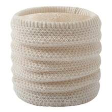 冬季颈部保暖带保暖内衬，高领加厚针织围脖，防寒 - 顆粒 - 查看 7