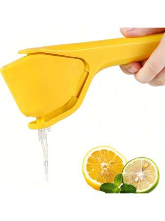 1 件装手动柠檬榨汁机，简易手动榨汁机，适用于柠檬、酸橙、葡萄柚、橙子等果汁，可折叠设计节省空间，易于使用
