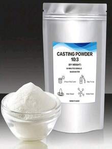 1000g/500g/300g Polvere di resina per colata, polvere di gesso - alta resistenza, senza bolle, gesso bianco fine, per la colata di gioielli e fai-da-te, pratico per la decorazione domestica e la creazione artistica