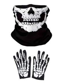 1pc/2pcs/3pcs/6pcs Unisex All-Season Skull Funny Balaclava Mask, Riding Face Mask Neck Gaiter, Suitable For Daily Riding, Party, Outdoor Outings - Multicolor - View 1