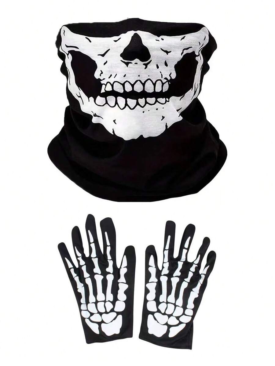 1pc/2pcs/3pcs/6pcs Unisex All-Season Skull Funny Balaclava Mask, Riding Face Mask Neck Gaiter, Suitable For Daily Riding, Party, Outdoor Outings - Multicolor - View 1