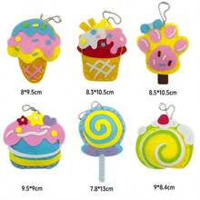 3pcs Cute Food Themed DIY Sewing Kits - Colorful Cupcake, Hamburger, Lollipop And Donut Designs With Embroidery Details - Great For Beginners, Birthday Gifts And Crafty Friendships, Easy Sewing Crafts | Playful Design | Beginner Friendly - Multicolor - View 2