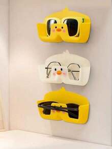 1pc Glasses Storage Rack, Bathroom Bedside Wall-Mounted Sunglasses Glasses Display Rack, Can Place Prescription Glasses, Bedroom Bedside Punch-Free Pressure-Resistant Wall-Mounted Sunglasses Display Rack, Jewelry Sundries Storage Rack, Suitable For Bedroom Dressing Table, Dressing Table, Drilling-Free Glasses Storage Rack, Bathroom Wall-Mounted Sunglasses Storage Rack Christmas Decorations, Christmas Gifts - 彩色 - 查看 9