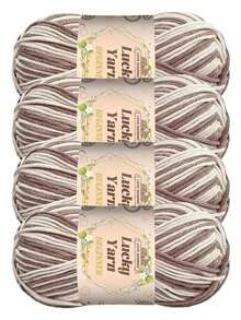 4 件套渐变色亚克力纱线套装，分段染色，适用于编织包袋、围巾、披肩、服装和其他工艺品、DIY 钱包制作 - 彩色 - 查看 22