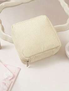 Sanitary Pad Storage Bag, Corduroy Sanitary Pad Storage Bag, Multi-Functional Storage Bag, Portable Storage Bag, Makeup & Lipstick Bag, Large Capacity To Store Sanitary Pads, Tampons, Stationery, Coins, Pencils, Cash, Cosmetics, Essential For Women, Helpful Companion For Outings - Multicolor - View 11