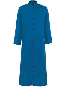 Men's Cassock Robe Church Robe Choir Minister Clergy Pulpit Liturgical 5 Colorshalloween - Blue - View 1