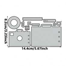 1pc Camera & Briefcase Shaped Silver-Gray Metal Die Cutting Mold, Suitable For Scrapbooking Decoration, DIY Scrapbooking Paper Art, Embossing Craft, Handmade Crafts And Card Making, Greeting Card Making Metal Die Cutting Mold - Silver Gray - View 9