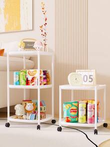 1pc Modern Minimalist Creative Coffee Table, 2-Tier/3-Tier Storage Nightstand, Suitable For Living Room, Bedside, Bedroom And Office, Milk & Oil Style Coffee Table, Easy Assembly