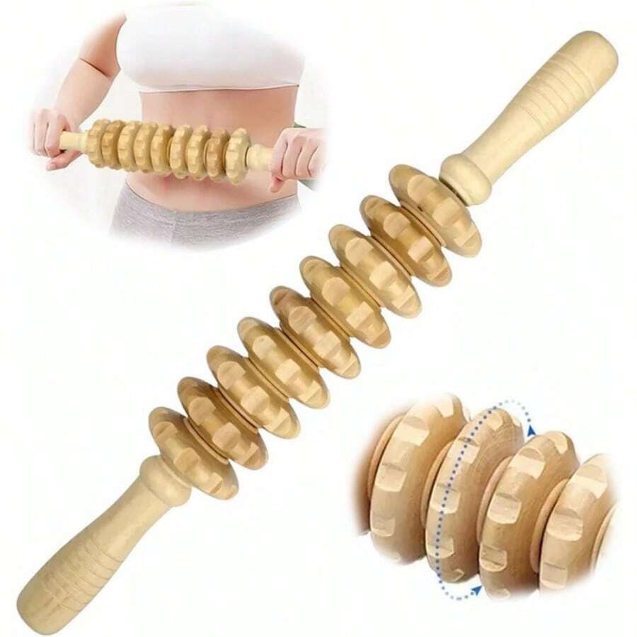 手动滚轮棒，用于木材塑形，专为按摩器和筋膜设计 - 彩色 - 查看 1