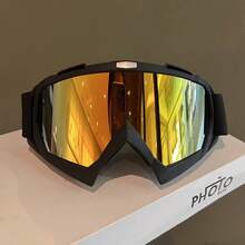 1 件，冬季滑雪装备，成人滑雪护目镜，KTM 摩托车护目镜，骑行护目镜，雪地摩托护目镜，登山护目镜，冬季滑雪护目镜，海绵舒适护目镜