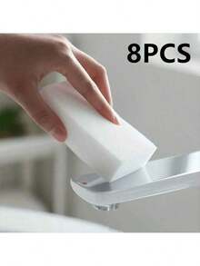 16/26pcs Magic Cleaning Sponge, Foam Cleaning Pad, Multi-Purpose Household Cleaning Sponge, Dishwashing Sponge, Suitable For Furniture, Bathroom, Bathtub, Sink, Floor, Wall Cleaning, Cleaning Supplies, Home Goods, Suitable For School, Kitchen, Bathroom, Home Use - White - View 4