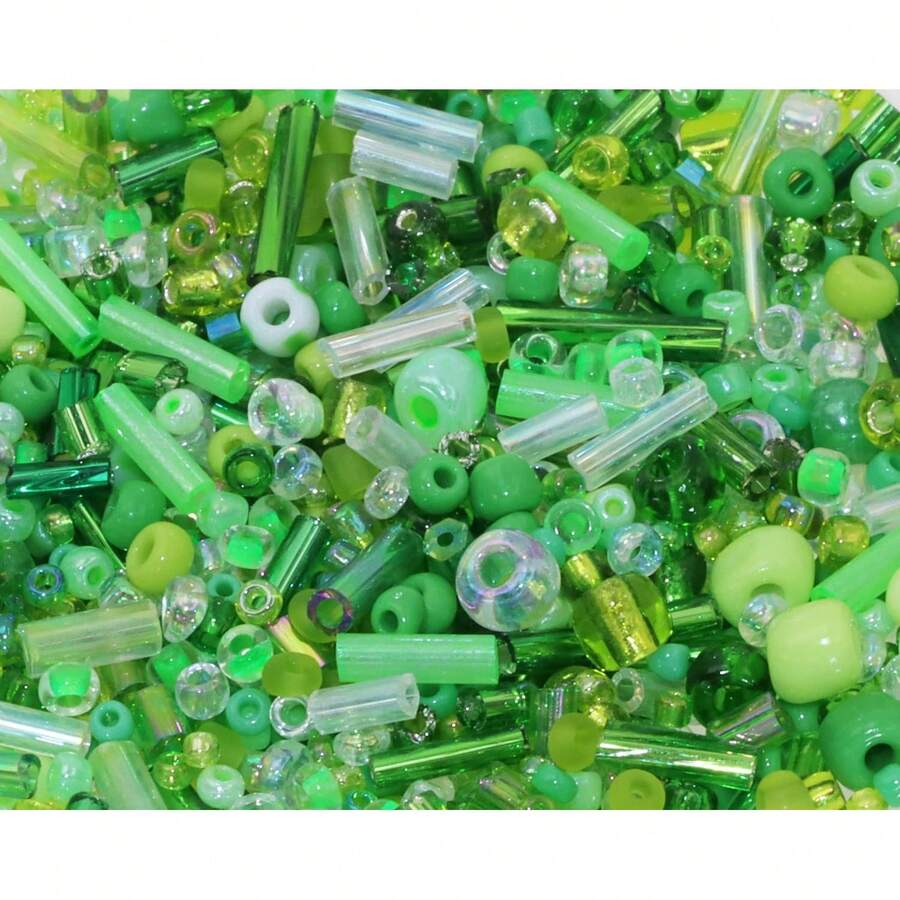 Mixed Beads 1000Pcs/20g Glass Seed Tube Bead Bugle Bead 1.5-4.5mm Small Loose Spacer Beads Bracelets Necklace Earring Jewelry Making (Green) - Pink - View 1