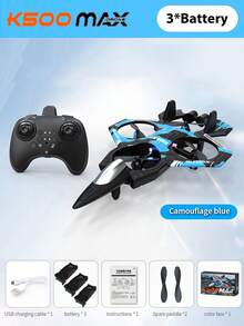 4DRC K500泡沫遥控飞机玩具，具备360°翻滚和悬停功能 | 定高飞行 | 适合初学者，带LED灯 | USB充电遥控飞机，是男孩生日/圣诞节/万圣节的完美礼物