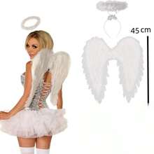 1 Stück traumhafter Engelflügel Accessoire, Halloween Party Kostüm Accessoire, DIY Federnhandwerk Große Flügel, Bezaubernde Göttin, Ball, Karneval, Hochstraße, Elegant - Verschiedenfarbig - Übersicht 14