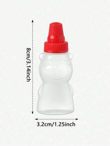 2/4pcs Mini Bear Ketchup Bottles, Condiment Squeeze Bottles, Lunch Plastic Portable Sauce Container Bottles, Ketchup Bottles, Adult Condiment Squeeze Bottles, Mini Oil Soy Sauce Honey Squeeze Bottles, Salad Dressing,Disposable Seasoning Bottle,Kitchen,Christmas Gift,School Supplies.