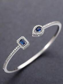 1 Piece Exquisite, Gorgeous, High-End, Versatile Copper Inlaid Cubic Zirconia Women's Bracelet, Women's Valentine's Day Gift Wedding Jewelry, Suitable For High-End Occasions, Daily Wear, For Mothers, Mother's Day Gift ﻿ - 1# - View 7