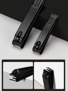 24PCS Black Nail Clipper Foot Repair Set - Stainless Steel Nail Clippers, Professional Set, Nail Care Tools, Comes With Luxury Travel Box