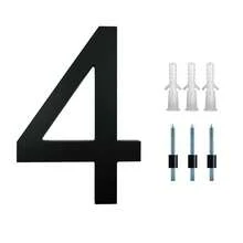 8 Inch Modern Acrylic Steel Floating House Number, Metal Modern Address Plaque, For House Address Number Ground Marker, Garden Gate Mailbox Decor Number, With Nail Kit, Coated Black, 911 Visible Signage - Easy To Install Mailbox And Door Address Label - Multicolor - View 17
