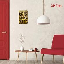 Placa de metal vintage de 30x20 cm com frase engraçada, impressão de alta definição, ideal para decoração de bares, cozinhas, salas de estar e escritórios. Arte de parede em ferro estilo rústico, presente perfeito. Furos aleatórios.