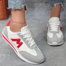 New Style Of Small White Shoes, Fashionable And Versatile For Female Students, Thick-Soled Height-Increasing Sports Shoes, Casual Shoes, Large Size - 紅色 - 查看 3