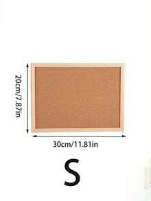 1pc Or 2pcs Cork Bulletin Board, Cork Panel With Oak Wood Frame, Decorative Pin Board For Office And Home, Message Board Or Vision Board For Home And School Home Decor Back To School Room Decor School Supplies - White - View 7