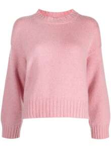 1pc Solid Color Knitted Ribbed Crew Neck Sweater, Suitable For Home, Daily Wear, Office, Autumn