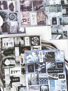 20 Sheets Of Cut Film Stickers Ancient Style Material Hand-Dictation DIY Decorative Collage Book, Stick On Suitcases, Computers, Water Cups, Mobile Phone Cases, Refrigerators, Walls, Helmets, Cabinets, Boxes, Doors, Beds, Guitars, School Supplies, Teacher Accessories, Scrapbook Supplies, Teacher Gifts,