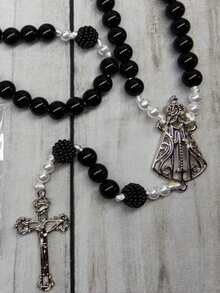 Alice's affection Rosary Assembly Kit With Casting And Resin For Adults, Jewelry, And Religious Items - Gun Black - View 2