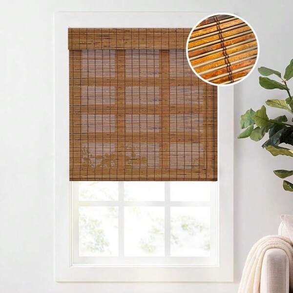 Bamboo Shades No Tools Required,Custom Blinds For Windows And Doors,21763484