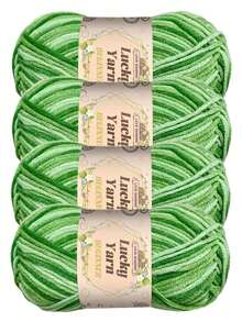 4 件套渐变色亚克力纱线套装，分段染色，适用于编织包袋、围巾、披肩、服装和其他工艺品、DIY 钱包制作 - 彩色 - 查看 16