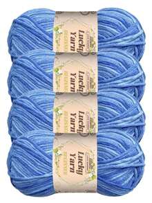 4 件套渐变色亚克力纱线套装，分段染色，适用于编织包袋、围巾、披肩、服装和其他工艺品、DIY 钱包制作 - 彩色 - 查看 23